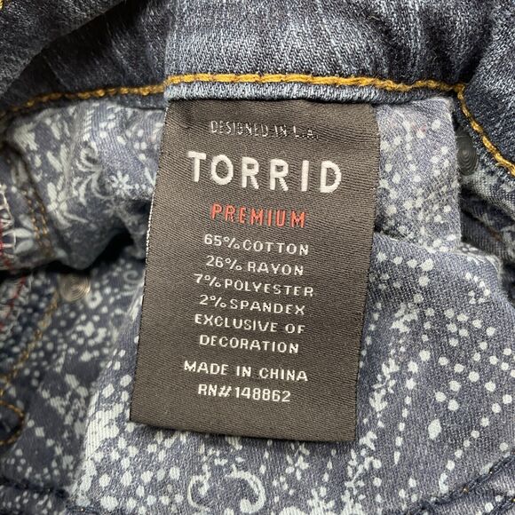 Torrid Premium Women's Skinny Leg Jeans Size 18S Dark Wash - Picture 5 of 11
